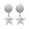 ABS Plastic Imitation Pearl Dangle Stud Earrings EJEW-JE06903-03-2