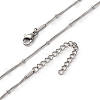 0.9MM 304 Stainless Steel Satellite Chain Necklaces NJEW-T016-21B-P-4
