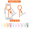 20Pcs Spray Painted Eco-Friendly Alloy Swivel Snap Hook Clasps FIND-SC0017-11-2