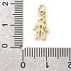Brass Pave Clear Cubic Zirconia Pendants KK-G554-15G-3