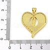 Real 18K Gold Plated Brass Pendants with Shell KK-D534-05G-04-3