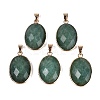 Natural Green Aventurine Pendants G-Q606-92G-04-1