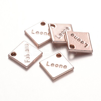 Cadmium Free & Nickel Free & Lead Free Alloy Rhombus Charms PALLOY-N0129-31-NR-1