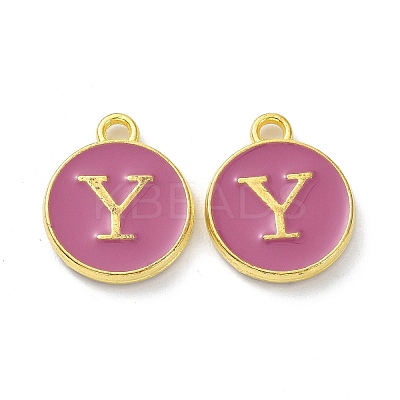 Golden Plated Alloy Enamel Charms ENAM-XCP0001-13Y-1