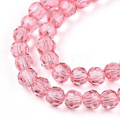 Baking Paint Transparent Glass Beads Strands LS-DGLA-A035-T4mm-D01-1