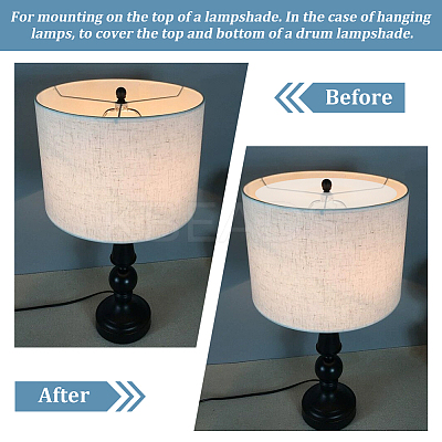 Flat Round PP Lamp Shade Diffuser FIND-WH0152-204-1