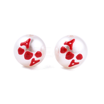 Halloween Opaque ABS Plastic Imitation Pearl Enamel Beads KY-G020-01M-1