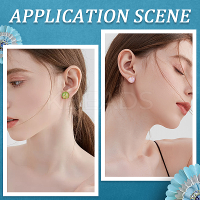 40Pcs 304 Stainless Steel Clip-on Earring Findings STAS-SC0008-39G-1
