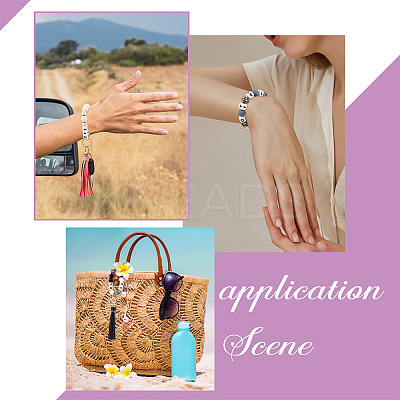 DIY Word Love Keychain Wristlet Making Kits DIY-PH0008-76-1