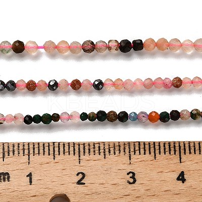 Natural & Synthetic Mixed Gemstone Beads Strands G-RM2025-A16-2mm-C-1