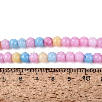 Ombre Effect Opaque Crackle Glass Beads Strands GLAA-Q106-01A-A08-1