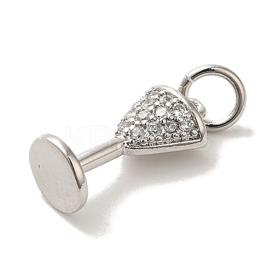 Brass Micro Pave Cubic Pendants KK-U027-07P-01-1