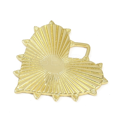 Textured Brass Pendants X-KK-M322-19G-1