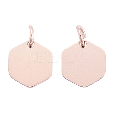 Ion Plating(IP) 304 Stainless Steel Stamping Blank Tag Charms LS-STAS-I311-24RG-1