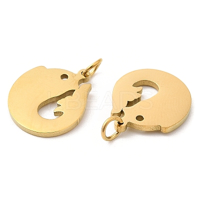 PVD Vacuum Plating 304 Stainless Steel Pendants STAS-Z042-17G-1