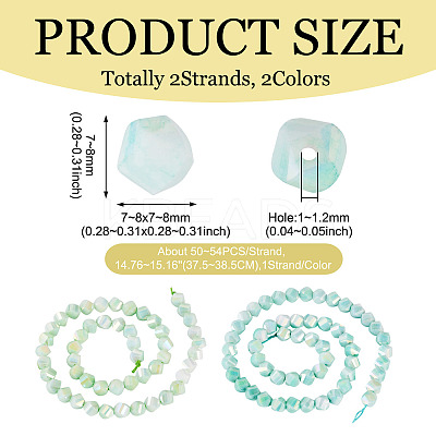 2 Strands 2 Colors Anti-Tarnish Electroplate Glass Beads Strands GLAA-TA0003-67-1