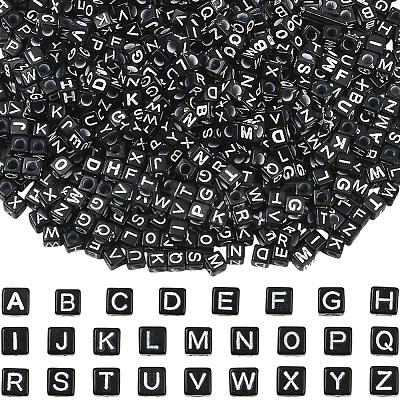 1000Pcs Opaque Acrylic Beads MACR-SC0002-43A-1