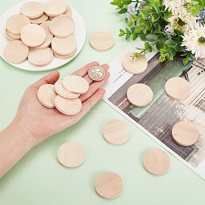 Undyed Wood Cabochons WOOD-WH0026-06A-1