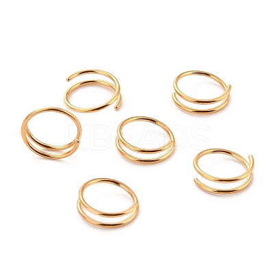 Double Nose Ring for Single Piercing AJEW-C010-02G-02-1