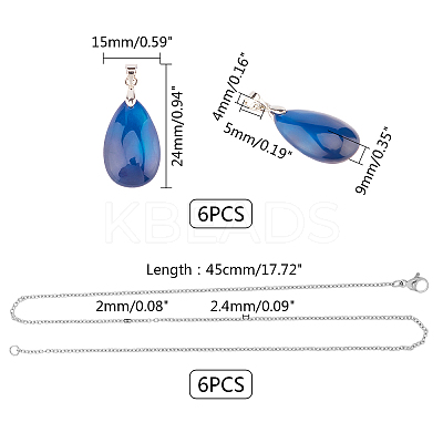 DIY Pendant Necklaces Making Kits DIY-UN0002-13P-1