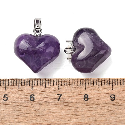 Natural Amethyst Pendants G-B188-04P-02-1
