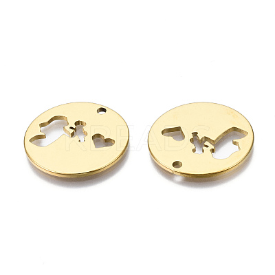 Ion Plating(IP) 201 Stainless Steel Pendants STAS-N098-073LG-1