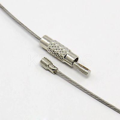 201 Stainless Steel Wire Necklace Cord TWIR-SW001-5-1