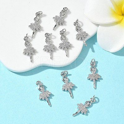 SHEGRACE Brass Micro Pave Cubic Zirconia Pendants XGRQ3D293-486P-1