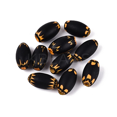 Handmade Millefiori Glass Barrel Beads LA-N002-09G-1