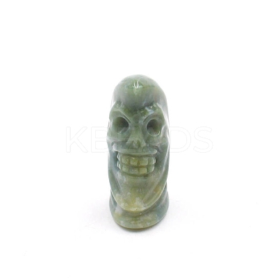 Natural Indian Agate Moon with Human Face Figurines Statues for Home Office Desktop Decoration PW-WG92128-04-1