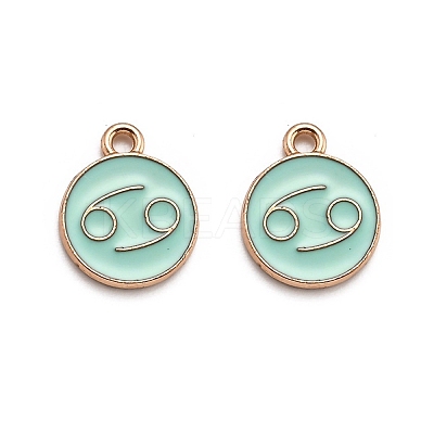 Alloy Enamel Pendants ENAM-S124-01B-15D-1