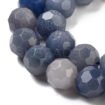 Dyed & Heated Natural Blue Aventurine Beads Strands G-C150-B05-02-1