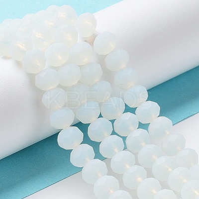 Imitation Jade Solid Color Glass Beads Strands EGLA-A034-J6mm-MD06-1