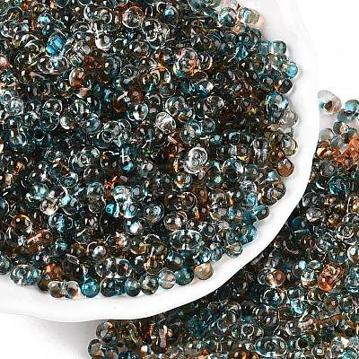 Spray Painted Glass Seed Beads SEED-T007-08A-1