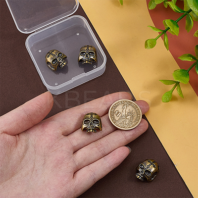 4Pcs Brass European Beads KK-OC0001-79AB-1