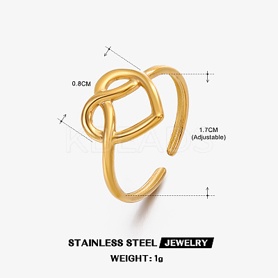 201 Stainless Steel Cuff Open Rings FS-WG76F01-09-1