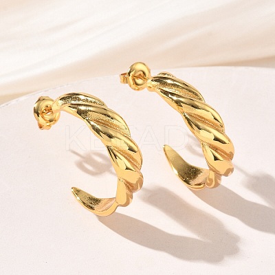 304 Stainless Steel Stud Earrings for Women EJEW-K333-30G-1