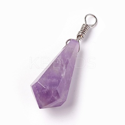 Natural Amethyst Pendants G-I220-E03-1