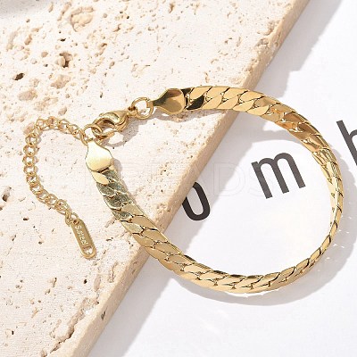 304 Stainless Steel Snake Chains Bracelets for Women BJEW-R009-01G-1