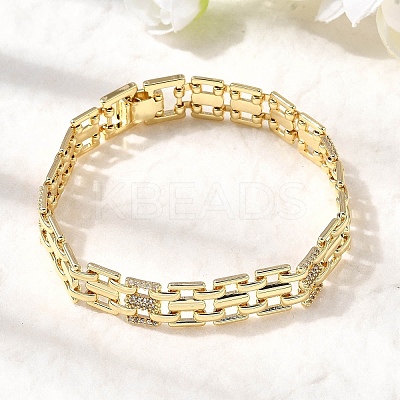 Brass Panther Chain Bracelets for Men Women BJEW-H630-01G-1
