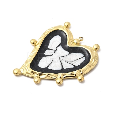 304 Stainless Steel Enamel Pendants STAS-P427-02G-01-1