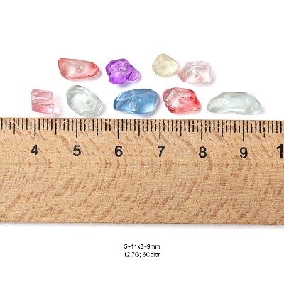 6 Colors Imitation Aquamarine Glass Beads & Baking Paint Glass Beads GLAA-FS0001-08-1