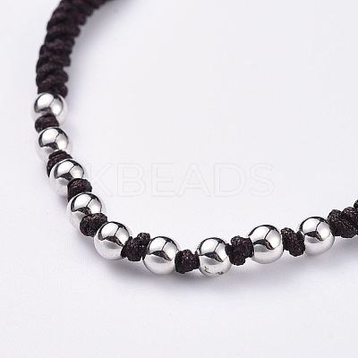 Adjustable Braided Bead Bracelets and Rings Jewelry Sets SJEW-JS01033-03-1