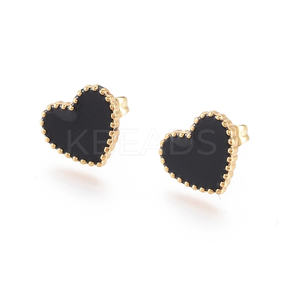 304 Stainless Steel Stud Earrings EJEW-I235-04G-A-1