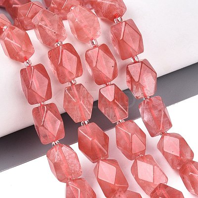 Cherry Quartz Glass Beads Strands G-Q608-11J-1