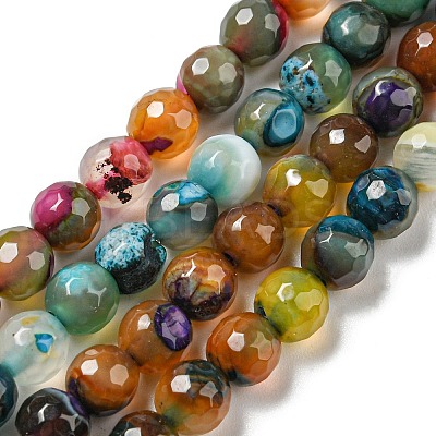 Natural Agate Beads Strands G-C082-A01-M-1
