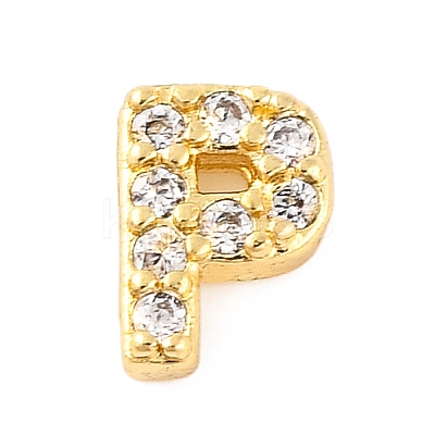 Rack Plating Brass Micro Pave Cubic Zirconia Cabochons KK-F874-04G-P-1