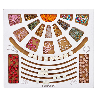 Wood Bead Design Board TOOL-WH0052-06-1
