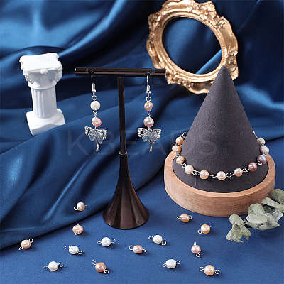 30Pcs Natural Freshwater Pearl Connector Charms FIND-SC0005-39-1