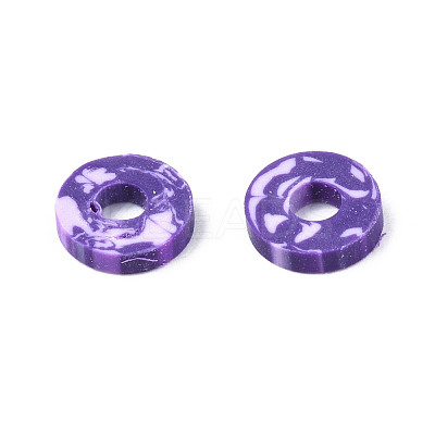Handmade Polymer Clay Beads Strands CLAY-R089-6mm-161-1